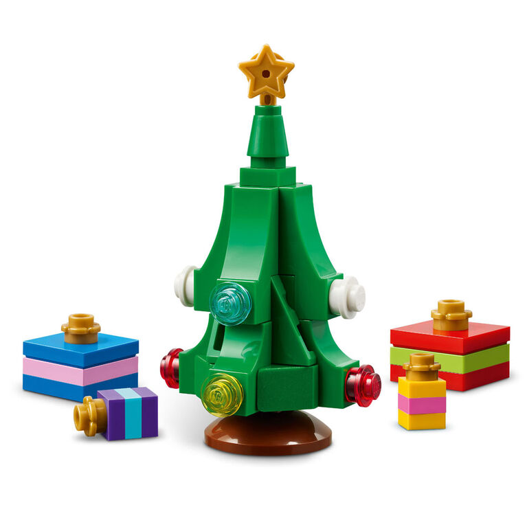 LEGO Le camion de livraison du p&egrave;re No&euml;l Jouet de jeu de r&ocirc;le avec des cadeaux de No&euml;l et une figurine de lutin 40746