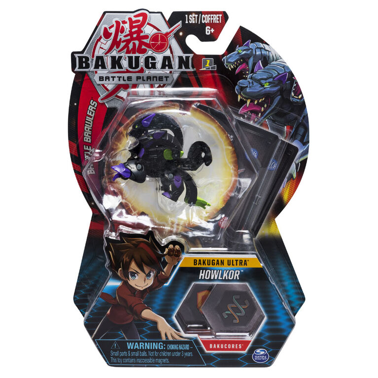 Bakugan Ultra Ball Pack, Howlkor, 3-inch Tall Collectible Transforming Creature