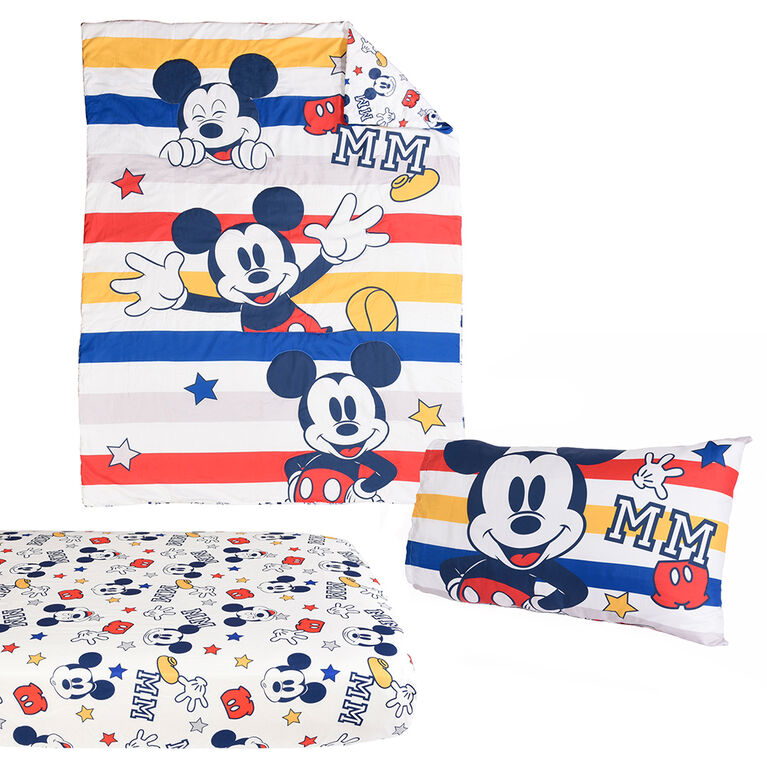 Disney Mickey Mouse 3-Piece Toddler Bedding Set