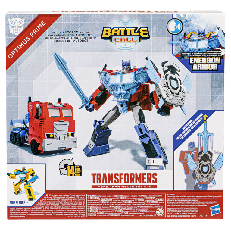 Transformers Toys Battle Call Officer Optimus Prime 10 Inch Converting Action Figure, Toys for Kids Ages 6 and Up