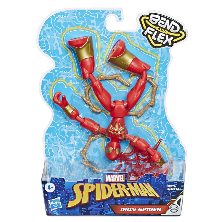 Marvel Spider-Man Bend and Flex Iron Spider Action Figure Toy