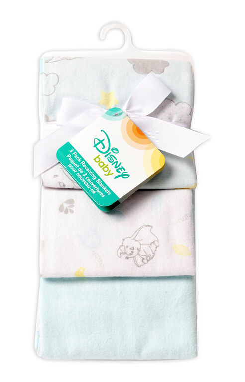 Disney Baby 3 Pack Receiving Blankets- Dumbo