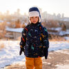 Kids Fleece Lined Rain Jackets | Space Dinos - 2T (2-3Y)