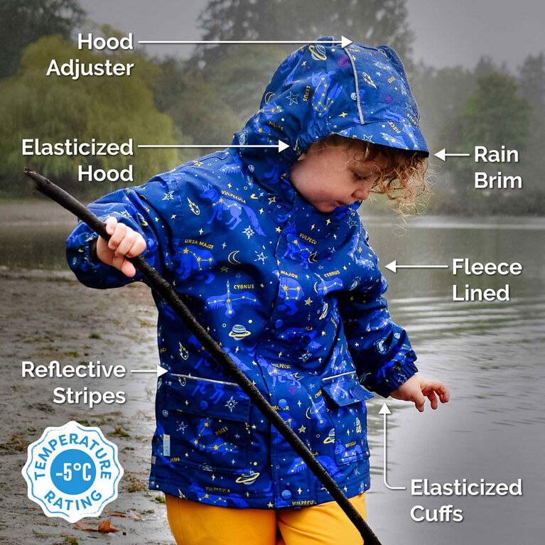 Vestes de Pluie Doublées en Polaire pour Enfants | Jaune - 1T (1-2A)