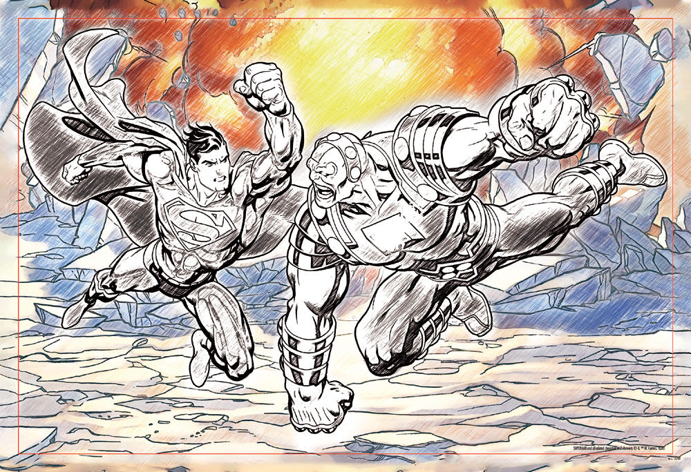 Scratch Off: DC Universe- Superman & Mongul Scratch Puzzle 150pc