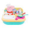 Cuisine à Plateau Divertissante de Peppa Pig avec Sons Réalistes, Inclut des Aliments, une Poêle et une Spatule pour Jouer