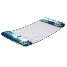 Hurley 44" Inflatable Mesh Pool Hammock, Blue Tropic Design