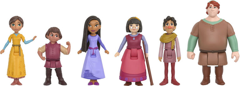 Disney's Wish Kingdom of Rosas Character Small Doll Set, 10 Posable Mini Dolls & 5 Friend Figures - R Exclusive