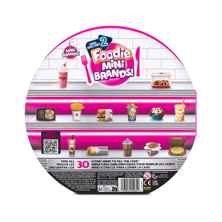 Foodie Mini Brands Series 2 Collector's Case with 3 Exclusive Minis by ZURU