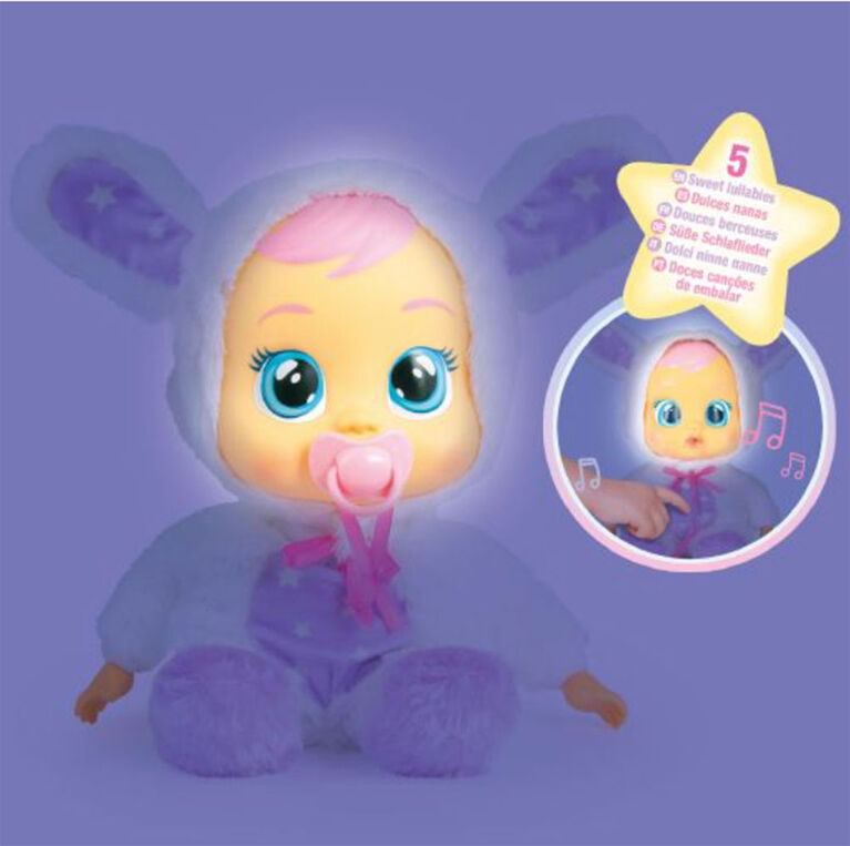 Cry Babies Goodnight Starry Sky Jenna - 12" Sleepytime Baby Doll | Plays 5 Lullabies and Night Light Starry Sky Projection