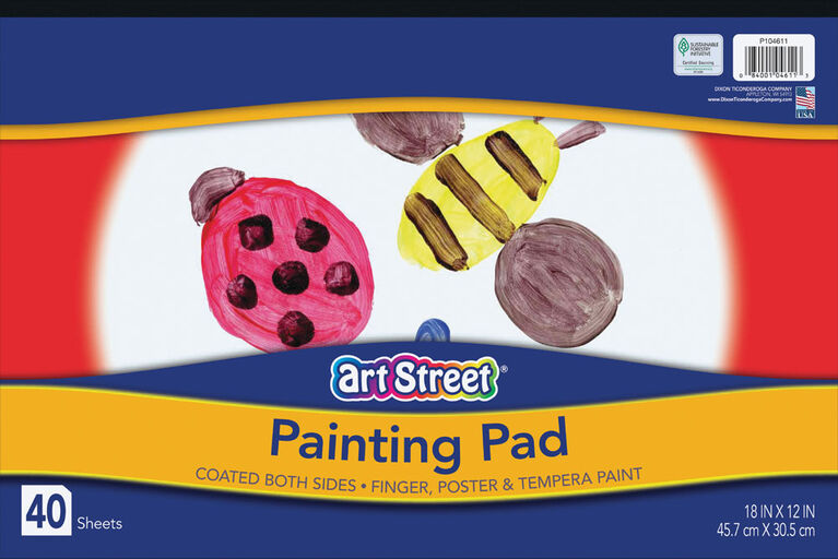 Art Street Painting Paper Pad, White, 18