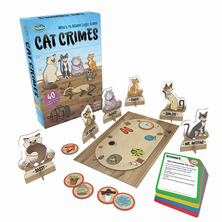 Ravensburger! Thinkfun - Cat Crimes Who's to Blame Logic Game - English Edition