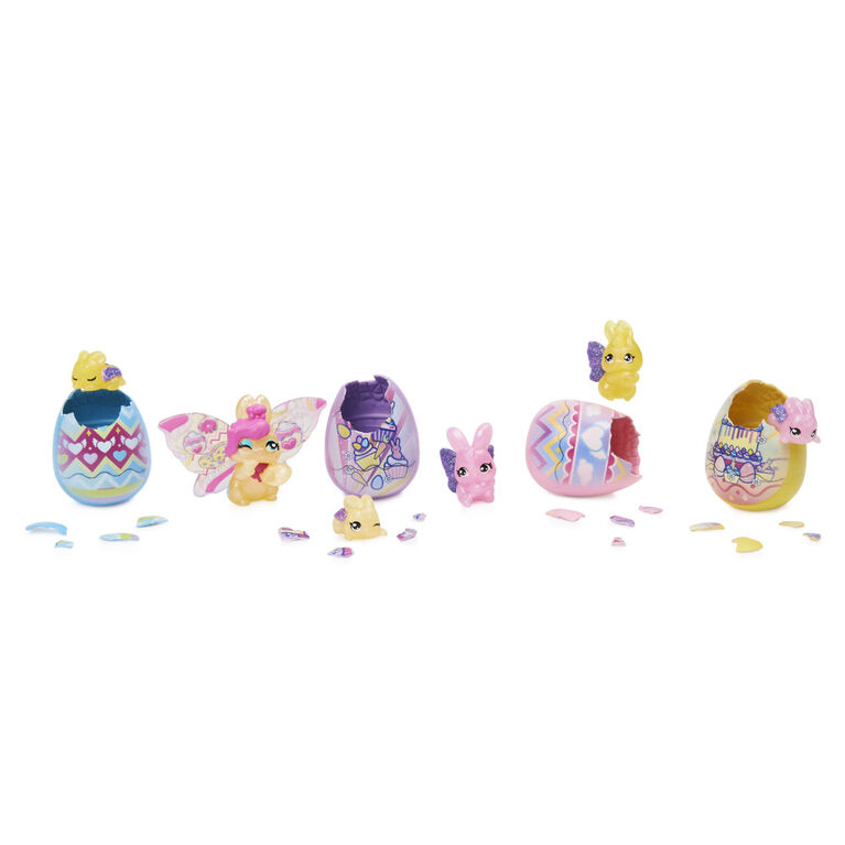 Hatchimals CollEGGtibles, Family Spring Basket with 6 Bunny Characters