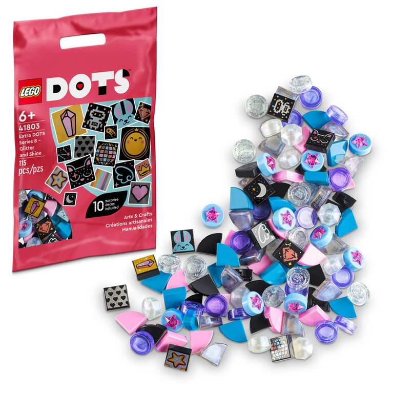 LEGO DOTS Extra DOTS Series 8 - Glitter and Shine 41803 DIY Decoration Kit (115 Pieces)