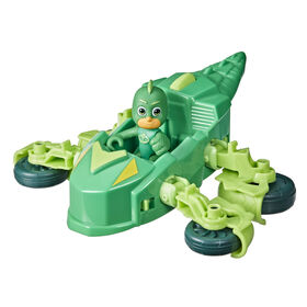 PJ Masks Gekko Deluxe Vehicle Preschool Toy, Gekko-Mobile Car with 2 Wheel Modes and Gekko Action Figure