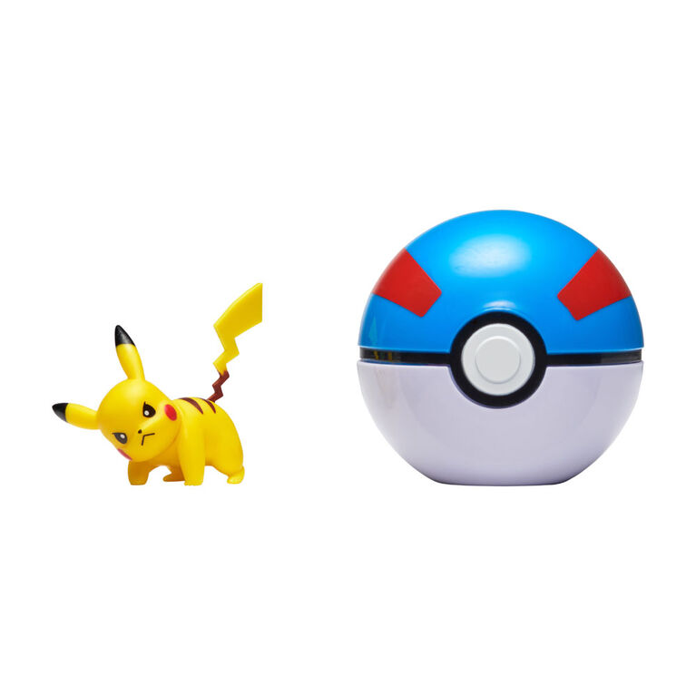 Pokémon - Clip 'N Go - Pikachu #4 & Great Ball