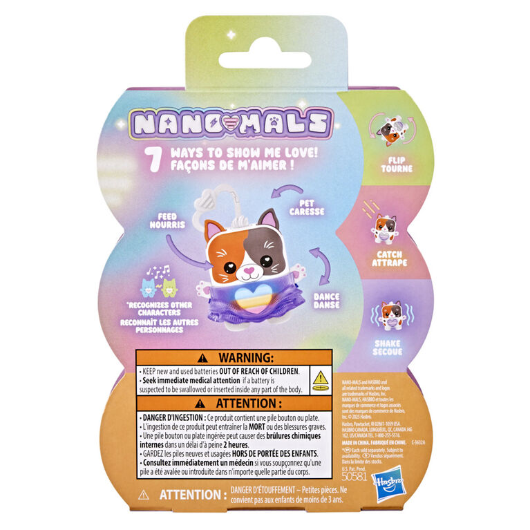 Hasbro Nano-mals Purrnelope the Calico Kitty Electronic Fidget Pet