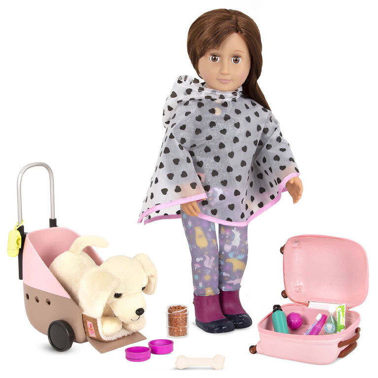 Our Generation, Passenger Pets, 18-inch Doll & Pet Travel Set