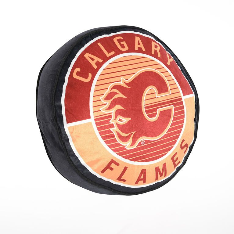 NHL Calgary Flames Puck Pillow (14x14")