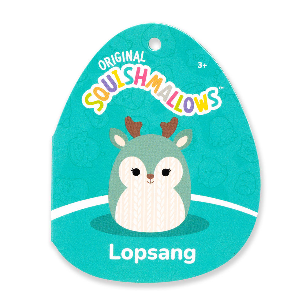 Squishmallows 12" Plush - Lopsang the Teal Fawn with Cream Embossed Cable Knit Belly