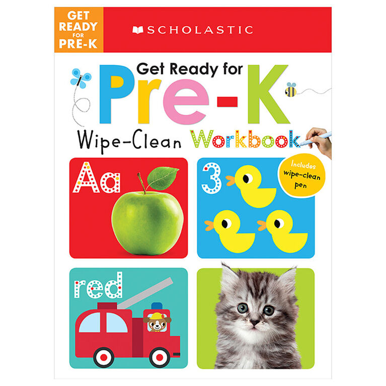 Scholastic Early Learners: Get Ready for Pre-K Wipe-Clean Workbook - &Eacute;dition anglaise