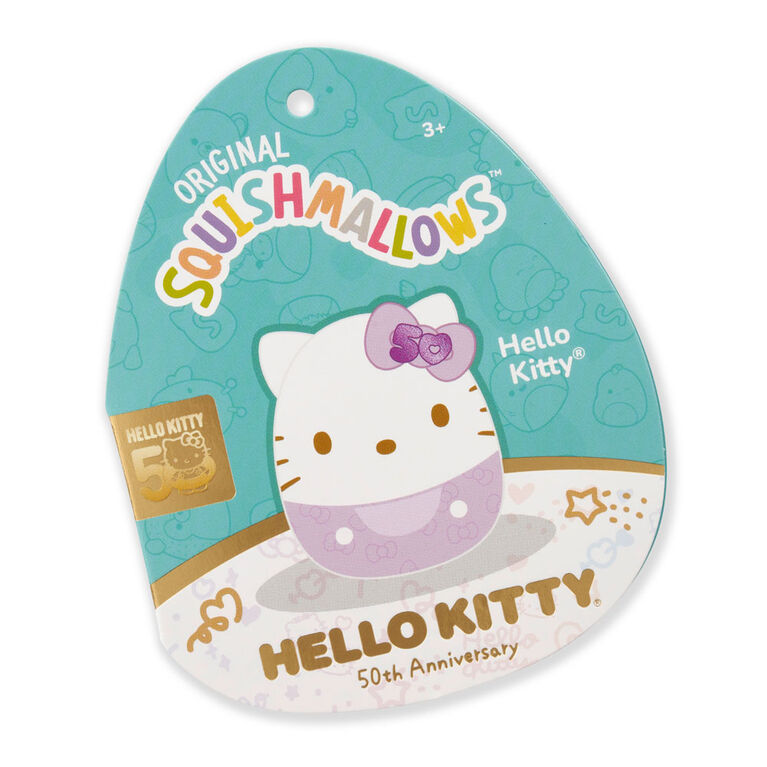 Squishmallows 8" Plush - Hello Kitty 50th Anniversary Embossed Bows: Purple Hello Kitty
