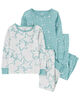 Pyjama 4 pièces en mélange de coton à motif d’étoiles sarcelle Carter’s 5T