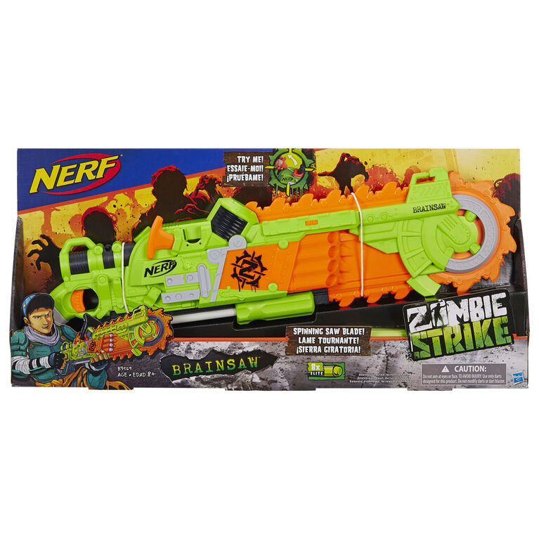 Nerf Zombie Strike - Blaster à fléchettes Brainsaw - Notre exclusivité