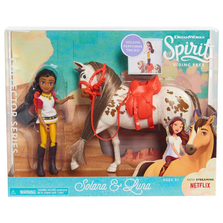 Poupée et Cheval de Spirit à Collectionner - Solana et Luna