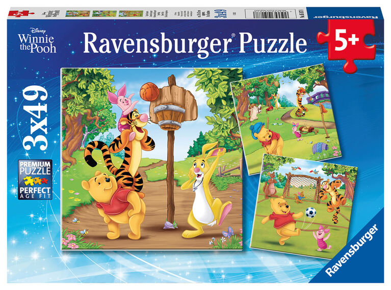 Ravensburger - Disney Winne the Pooh Sports Day puzzle 3x49pc