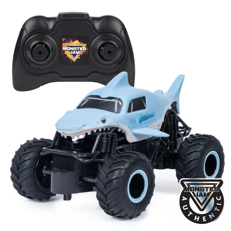 Monster Jam, Official Megalodon Remote Control Monster Truck, 1:24 Scale, 2.4 GHz