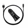 Blu Element Chargeur de Voiture Dual USB 3.4A avec Micro USB Câble Noir
