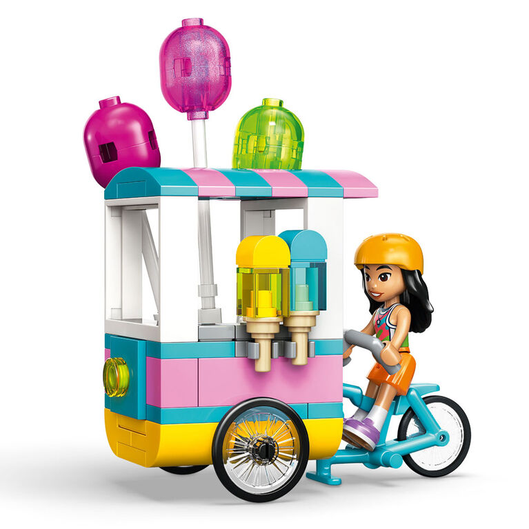 LEGO Friends Le Kiosque de Cr&egrave;me Glac&eacute;e et de Ballons - Jouet de Simulation - 2 Minipoup&eacute;es, des Ballons et un V&eacute;lo - 42692