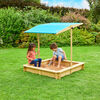 Wooden Sandpit with Canopy