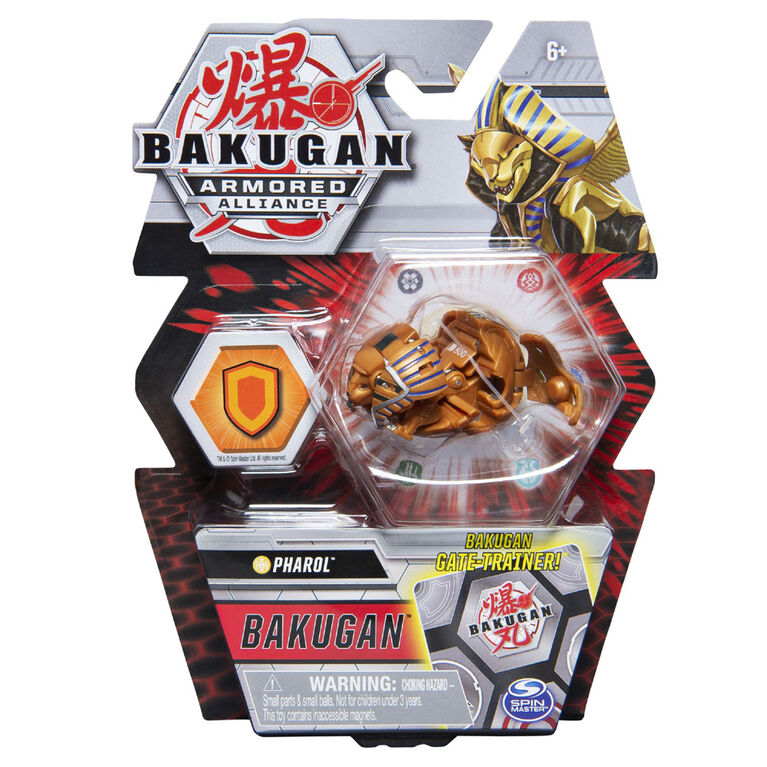 Bakugan, Pharol, Figurine Armored Alliance articulée de 5 cm à collectionner et carte à échanger