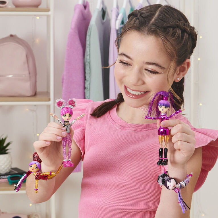 Twisty Girlz, Series 2, Ruby Spark Transforming Doll to Collectible Bracelet with Mystery Twisty Petz