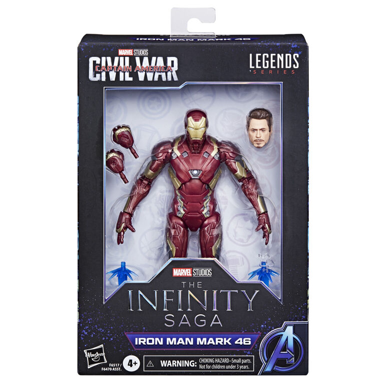 Hasbro Marvel Legends Series Iron Man Mark 46, Captain America: Civil War 6 Inch Marvel Legends Action Figures