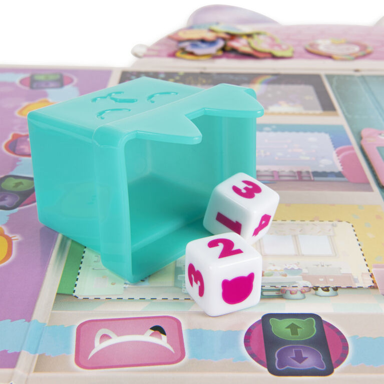 Gabby's Dollhouse, Meow-mazing Board Game Based on the DreamWorks Netflix Show with 4 Kitty Headbands