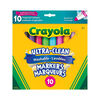 Crayola - 10 ct marqueurs lavables ultra-clean - couleurs tropicales