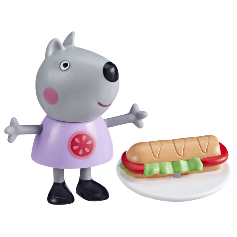 Peppa Pig Peppa et ses amis Wendy Wolf avec sandwich