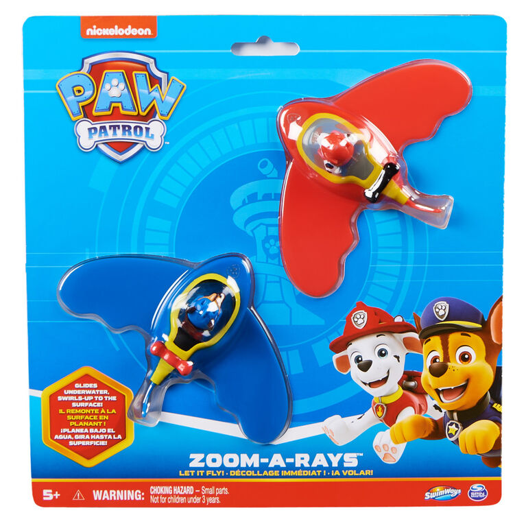 Swimways Paw Patrol Zoom-A-Rays Water Toys, Kids Pool Toys and Diving Toys, Paw Patrol Party Supplies and Paw Patrol Toys, 2-Pack