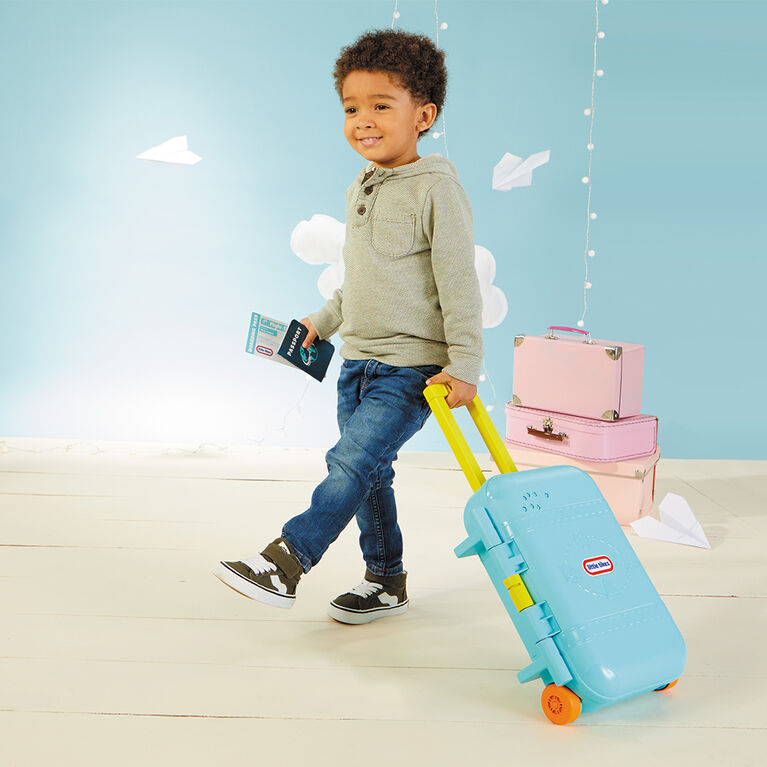 Little Tikes Learning Activity Suitcase Roll and Go Interactive LCD Screen with Music Songs Sounds Travel Phrases to Develop Letters Numbers Shapes and Roleplay.