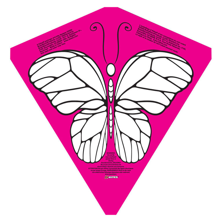 X Kites - Color-Me-Kite - Butterfly