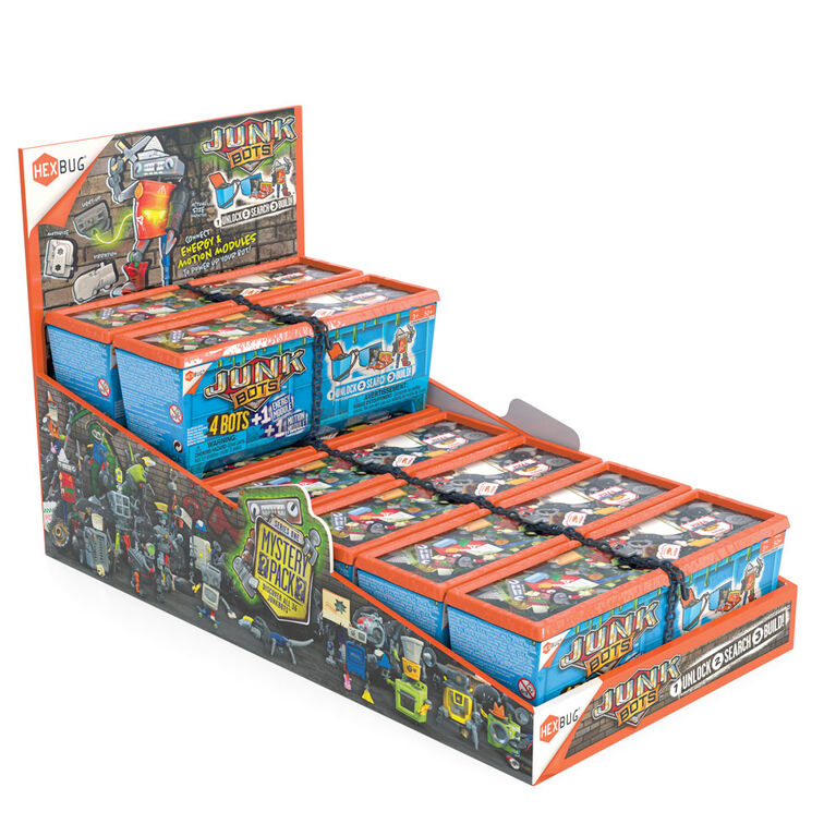 Hexbug Junkbots - benne à déchets, grande - Les couleurs et les motifs peuvent varier