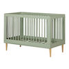 Balka Lit de bébé avec hauteur ajustable Vert sauge