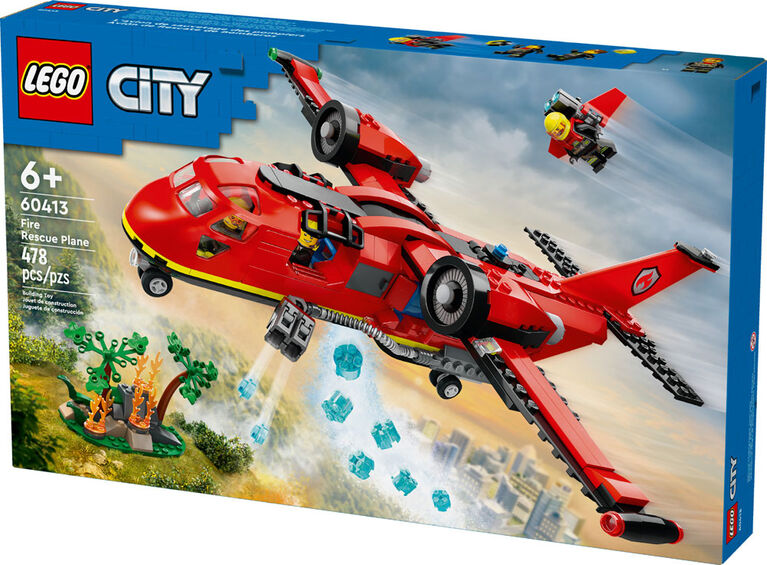 Ensemble de construction LEGO City L'avion de sauvetage des pompiers 60413