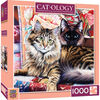 Cat-Ology Raja And Mulan 1000 Piece Square Jigsaw Puzzle By Jenny Newland