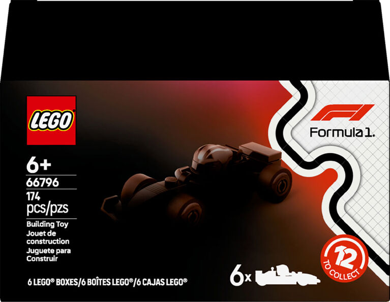 LEGO F1 Collectible Race Cars 6 Pack - 6 Years Old and Up - Birthday Gift for Boys and Girls - 66796