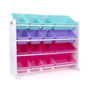 Toy Organizer with 16 Bins, White/Pinks