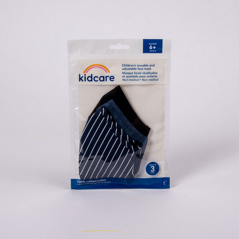 kidcare - Cloth Face Maks Youth 3-pack - Midnight Hues